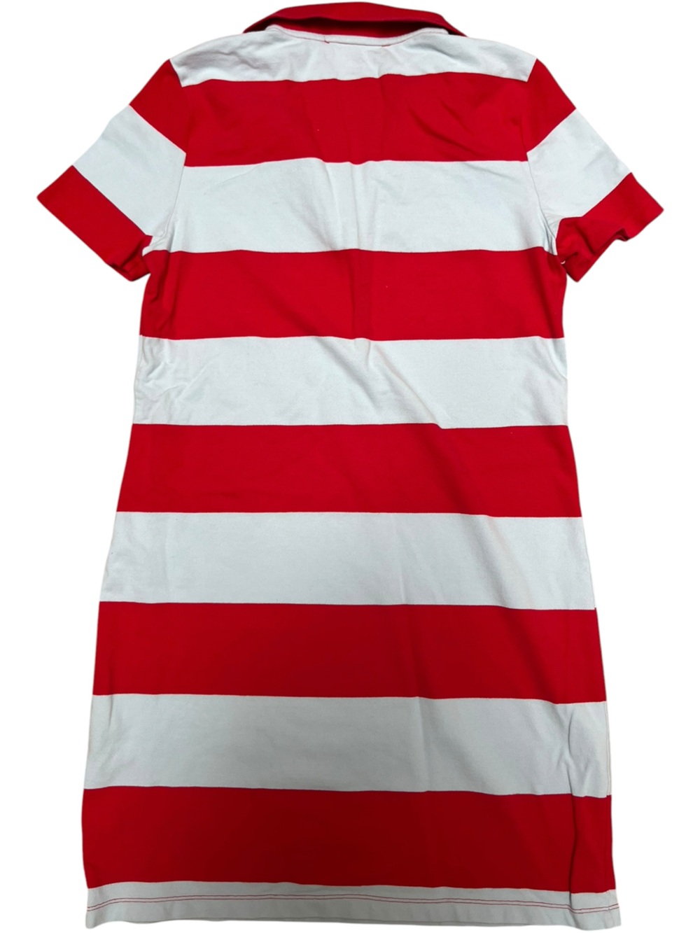 Tommy Hilfiger Red and Teal Rugby Striped Polo Mini Dress - Picture 3 of 5